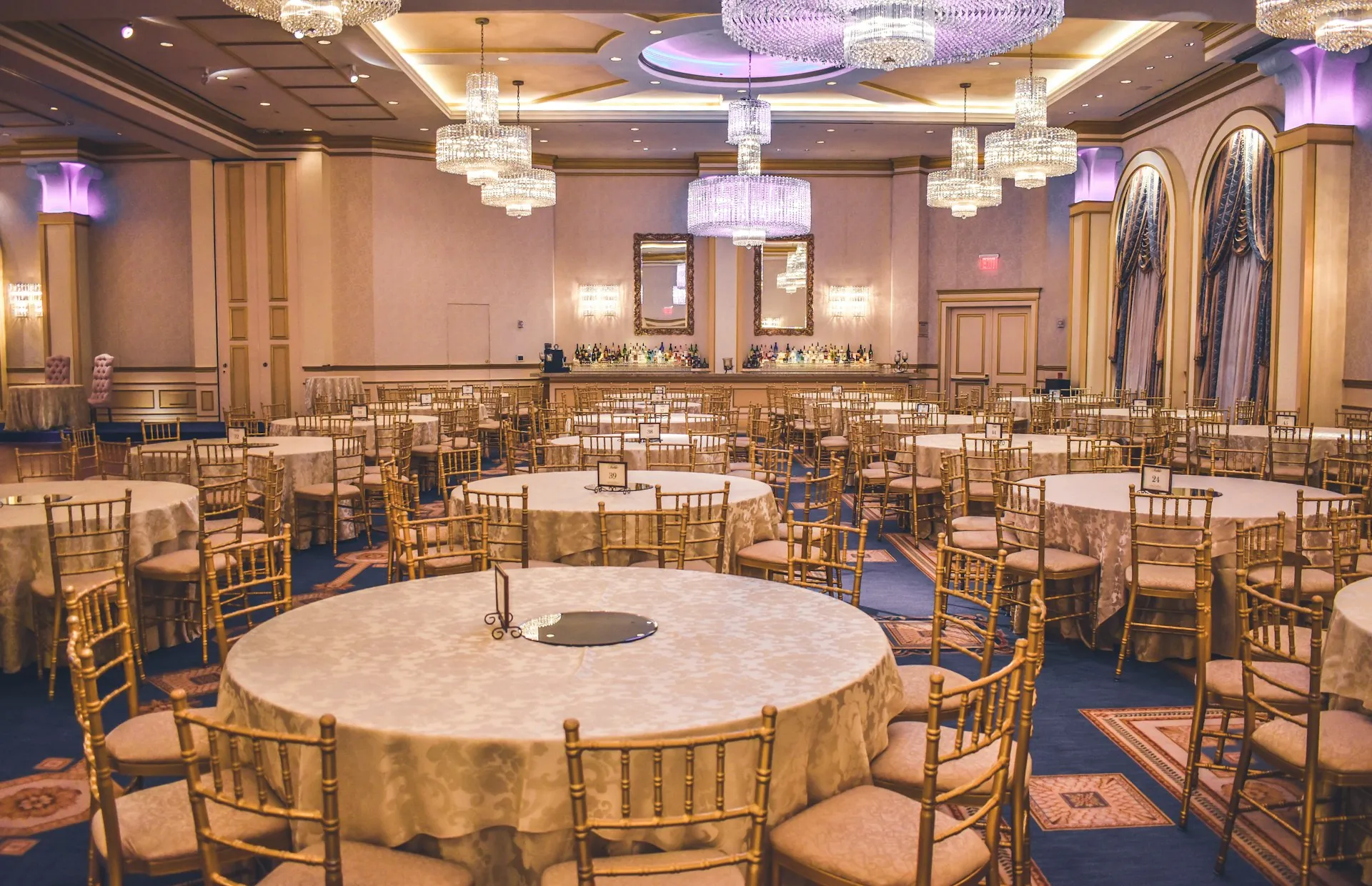 Luxury Banquet Hall with beautiful lighting